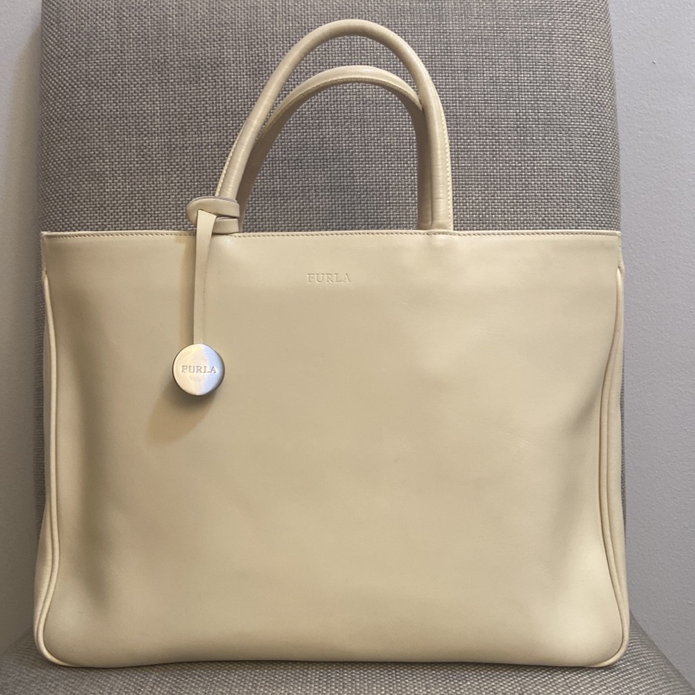 Furla Large Leather Tote & Bag Charm